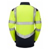 Leo Workwear Tapeley Class 2 Hi-Vis Yellow 1/4 Zip Sweatshirt